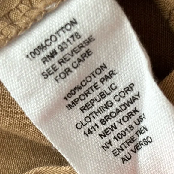 FOR THE REPUBLIC Cotton Khaki Cargo Jogger Pants--M - Picture 14 of 16